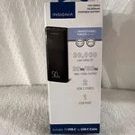 Insignia Black 20,000 Mah Digital Display Portable Charger Battery Power Bank. Fixed Price $12.99.