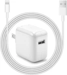 Ipad Charger Iphone Fast 12W Usb Wall Foldable Portable White. Fixed Price $17.09.