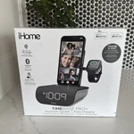 Ihome - Timebase Pro+ Bluetooth Alarm Clock Triple Charging Black IWBTW200B. Fixed Price $47.27.
