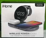 Ihome Wireless Powerboost Charger 4 1 Magnetic Charging Clock For Pads Apple. Fixed Price $44.99.