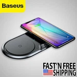 Baseus 10W Dual Wireless Charger Pad Fast Charging For Iphone 13 Samsung S20 S21. Fixed Price $38.97.