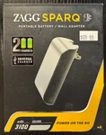 Zagg Sparq Portable Battery/wall Adapter (mah 3100 Silver). Fixed Price $19.99.
