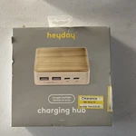 Heyday 4 Port Charging Hub Horizontal 2C + 2A White Pine Wood Grain. Fixed Price $18.99.