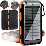 8000000MAH Solar Power Bank Portable Charger W/flashlight/compass Niffpd. Fixed Price $13.99.