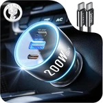 Lisen 200W Car Charger Usb Fast Gan Pd 140W C, 3. Fixed Price $37.81.