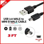Fenzer Usb-a To Mini-b 2.0 Cable 5-PIN, 28/28AWG, Black, 3FT 2PACK. Fixed Price $6.99.