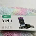 Jargou 3-IN-1 Magnetic Wireless Charger Foldaway For Apple Black. Fixed Price $21.99.