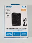 Anker Maggo 15W QI2 Pocket-sized 3-IN-1 Magsafe Charger Open Box. Fixed Price $38.66.