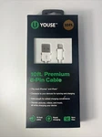 10 Ft. Premium 8-PIN Cable High Quality By Youse **factory Sealed New. Fixed Price $8.99.