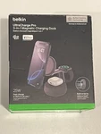 Belkin Ultracharge Pro 3-IN-1 QI2 25W Charging Stand W/ Magsafe WIZ040 Black. Fixed Price $89.95.