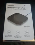 Ubiolabs 15W Wireless Fast Charging Pad For Mobile Phones - Black New. Fixed Price $19.99.