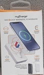 Mycharge Maglock 6K 6000MAH/12W Wireless Charger + Usb-c Port Power Bank White. Fixed Price $21.99.