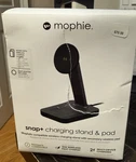 Mophie -snap+ 15W Wireless Charging Stand & Pad With Magsafe Compatibility-black. Fixed Price $39.99.