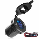 QC3.0 Usb Car Charger Quick Ports Digital Voltmeter 24" Wire Van Truck. Fixed Price $15.50.