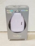 Voltix 8,500MAH Rubberized Portable Power Battery Bank In - White. Fixed Price $13.48.