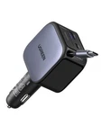 Ugreen 60W 2C1A Car Charger With Retractable Cable, 3-PORT Fast .... Fixed Price $39.53.