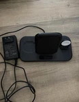 Mophie 3-IN-1 Wireless Charging Stand For Iphone, Airpods, Apple Watch 15W. Fixed Price $30.00.