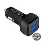 Maxboost Usb Car Charger 100 Pack 4.8A/24W Black Compatible Iphone, Android. Fixed Price $399.99.