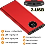 Niffpd 900000MAH Usb Portable Powerbank Lcd Thin Battery Charger For Mobilephone. Fixed Price $17.99.