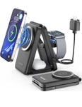 3 1 Wireless Charging Station Fits For Magsafe Charger, Kixuny Black. Fixed Price $50.00.