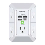 Wall Charger, Surge Protector, Qinlianf 5 Outlet Extender With 4 Usb Chargii Plu. Fixed Price $19.01.