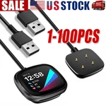 Wireless Charger For Fitbit Sense Versa 3 4 Watch Usb Fast Charging Dock Cable. Fixed Price $46.56.