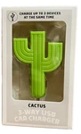 3 Way Usb Car Charger Cactus Shaped Green By Kikkerland - New In Box. Fixed Price $7.20.