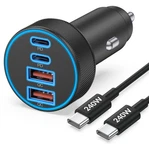 Iphone 17 16 15 Car Charger Fast Charging, 90W 4-PORT Usb .... Fixed Price $33.58.