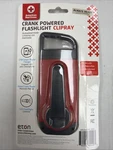 Eton American Cross Crank Powered Clipray Clip-on Flashlight & Phone Charger. Fixed Price $18.00.