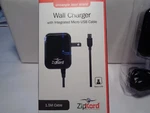 Zipkord ZWC5P215 2.1A Micro Usb Wall Charger, Black. New In Box.. Fixed Price $17.50.