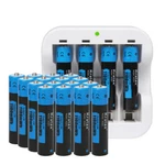 1100MWH 1.5V Aaa Li-ion Rechargeable Battery 4 Slot Usb Charger High Quality. Fixed Price $20.51.