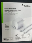 Belkin 30W Gan Wall Charger Usb-c To Cable For Iphone 15 Plus Pro Max. Fixed Price $30.99.