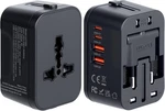 Universal Travel Adapter Fast Charger, Worldwide Plug Black 2A2C. Fixed Price $24.07.