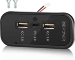 72W Ports 12V Rv Usb Outlet, 36W PD3.0 Type-c Quick Charge + Dual 18W QC3.0. Fixed Price $15.61.