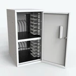 12-TABLET / Chromebook Vertical Wall Desk Charging Box Luxor LLTMWV12-G. Fixed Price $148.00.
