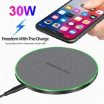30W Wireless Charger Fast Charging Pad Mat For Iphone 15 Pro Max Samsung S24 S23. Fixed Price $12.98.