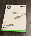 Belkin Mixit Metallic Charge & Sync Cable 10FT For Iphone Ipad - Gray New. Fixed Price $13.99.