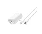 Belkin 42W Wall Charger W/ Usb-c To Lightning Cable Mfi-certified New Open. Fixed Price $18.75.