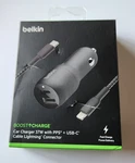 Belkin Boostcharge Dual Car Charger With Pps 37W, 3FT Usb-c To Lightn-ing Cable. Fixed Price $21.99.