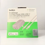 Belkin Boostcharge 42W Dual Wall Charger + Usb-c To Cable New. Fixed Price $28.99.