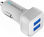 Maxboost Car Charger, Dualsmartusb Port 4.8A/24W White/grey For Smartphone. Fixed Price $8.99.