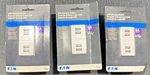 Three Eaton 5-AMP 120-VOLT Usb Dual Type , 7750W-KB-LW Charging Stations. Fixed Price $25.00.