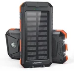 Licorne Solar Power Bank 30000MAH Dual Usb Charger Orange Outdoor Rugged New. Fixed Price $13.99.
