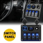 4 Gang Toggle Rocker Switch Panel Dual Usb Blue Led For Car Boat Rv Waterproof. Fixed Price $31.34.
