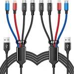 Charging CABLE(2PACK 4FT), 1 Charger Nylon Braided Multiple Usb. Fixed Price $15.61.