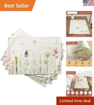 Set Of 4 100% Cotton Washable Cloth Reusable Table .... Fixed Price $75.99.