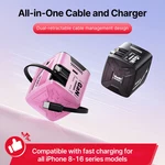 W&o 3 In Gan Charger(type C/l), 120W Compatible Fast, Retractable Wall. Fixed Price $15.98.