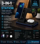 Fdgao Wireless Charger Station Fast For Watch/apple Airpods/apple. Fixed Price $23.25.