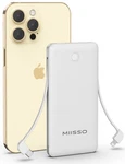 Miisso 10000MAH Ultra Slim Built In 4 Output,c Cables Power Bank White. Fixed Price $27.99.