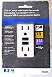 Eaton TR7765 Duplex Receptacle 15A 125V W/ (2) Usb-a Charger New Sealed. Fixed Price $15.89.
